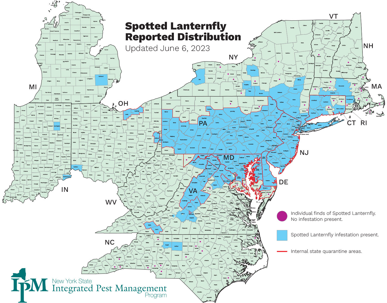 Spotted Lanternfly Distribution